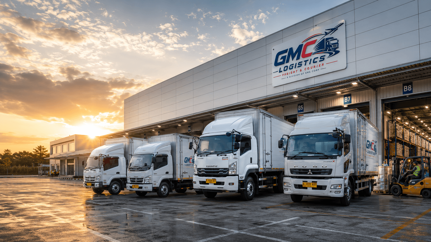 Armada truk GMC Logistics di jalur Jawa